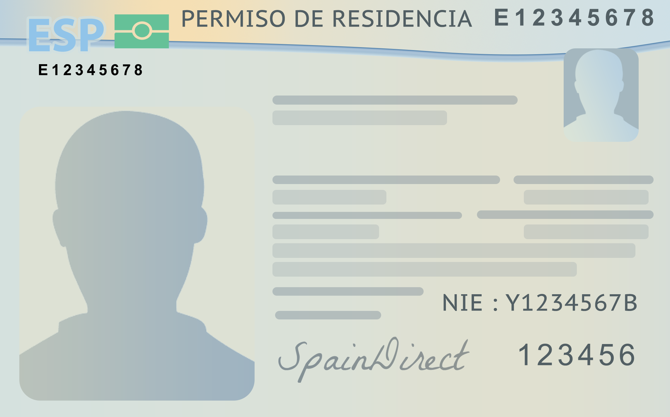 Specimen permiso de residencia